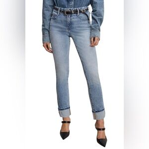 Good American Always Fits Good Classic Blue Ankle Jeans Cuffed NWT 14-18